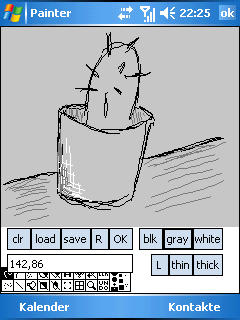 screenshot of painter, program for Windows CE