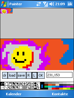 screenshot of painter showing zoom